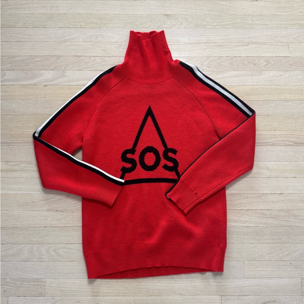 Vintage SOS Red Mark Knit sweater Unisex size medium